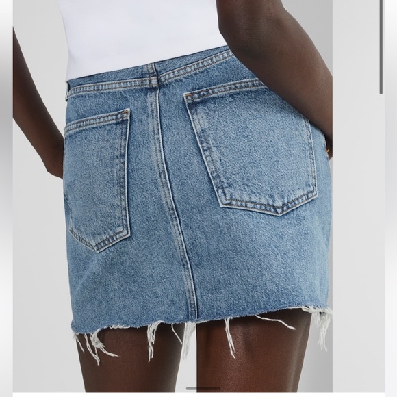Agolde Light Blue Denim Mini Skirt - Picture 5 of 9